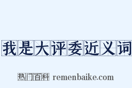 我是大评委近义词是什么意思的图片